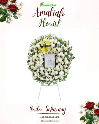 Krans Bunga Duka Cita di Setiamanah